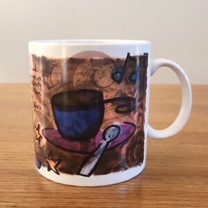 Vintage Starbucks 1998 Coffee Break Essentials Ceramic Mug Cup